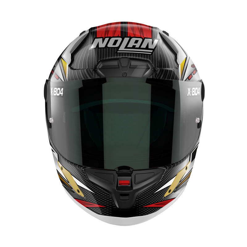 Integralny kask motocyklowy Nolan X-804 RS Ultra Carbon SBK czarno-czerwono-złoty