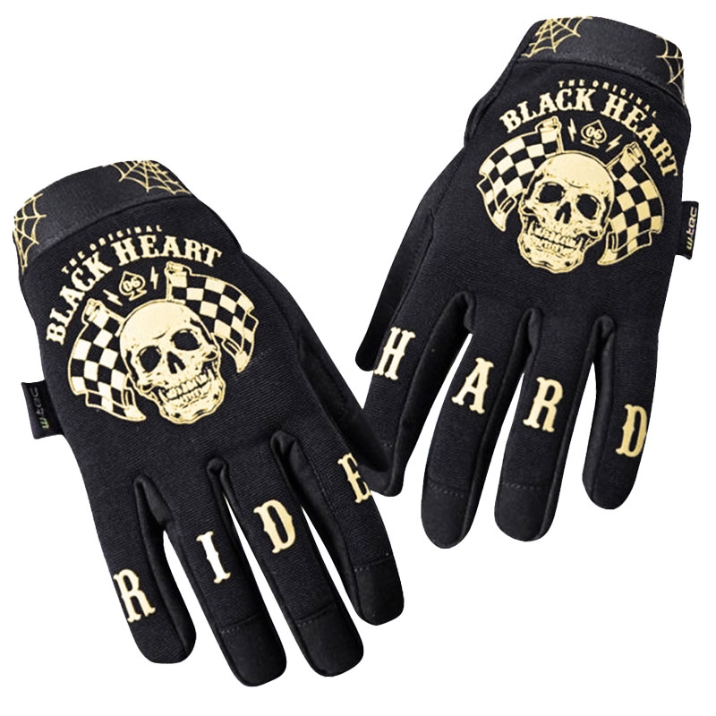 Rękawice chopperowe Black Heart W-TEC Starter czarne