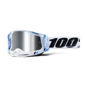 Gogle motocrossowe 100% plexi RACECRAFT Mixos w kolorze srebrnym