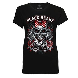 T-shirt damski Black Heart Bell Piston czarny