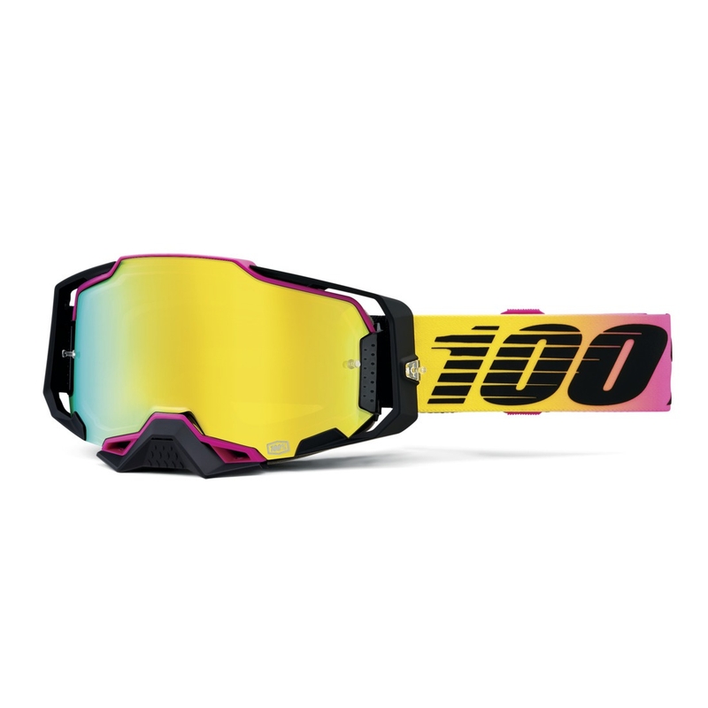 Gogle motocrossowe 100% plexi ARMEGA 91 w kolorze złotym