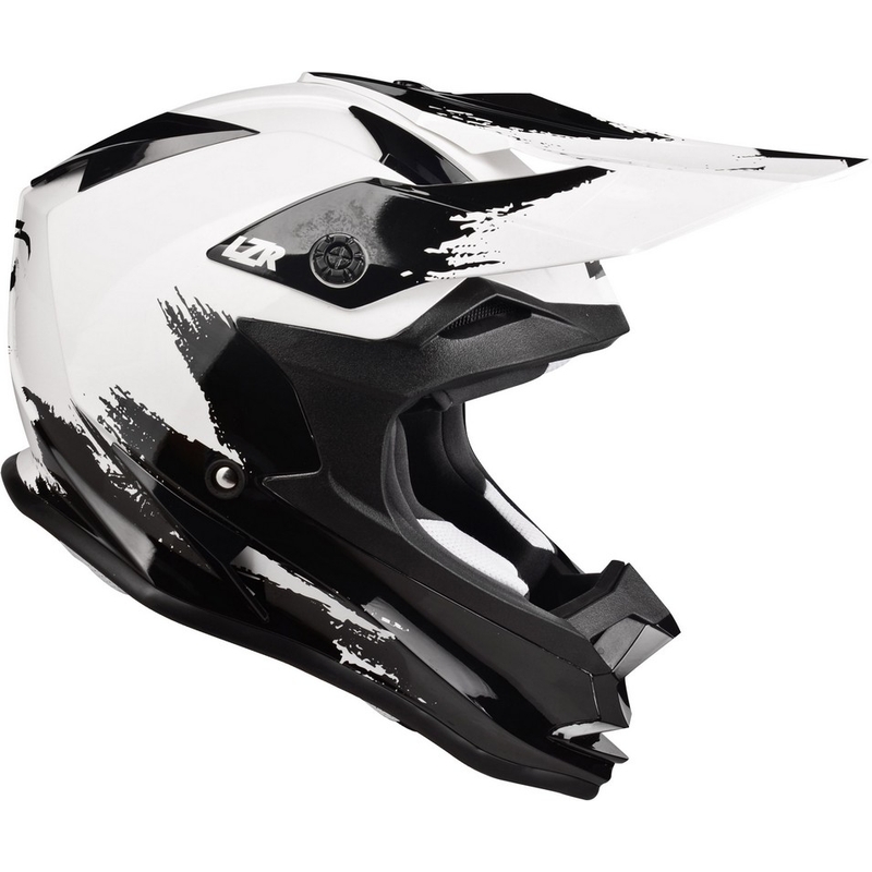Motocrossowy kask Lazer OR-1 Ripper biało-czarny