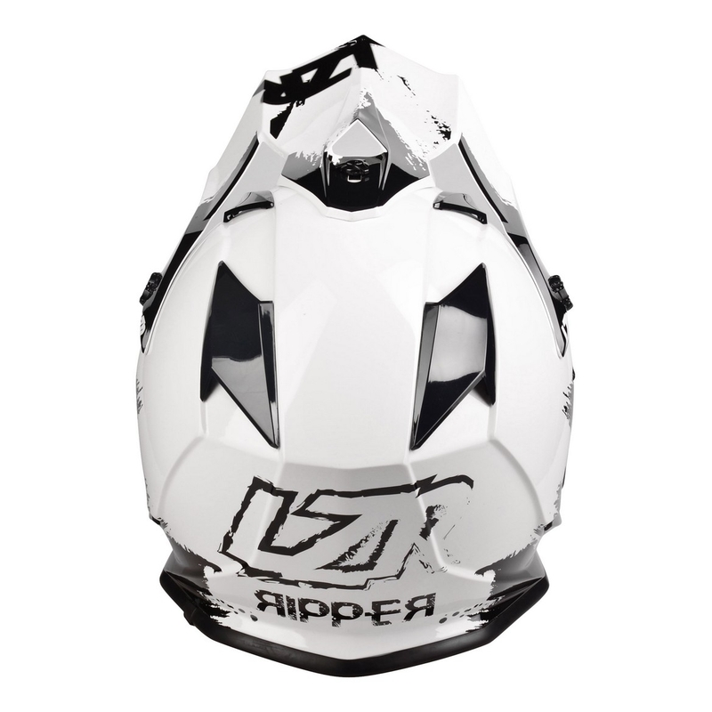 Motocrossowy kask Lazer OR-1 Ripper biało-czarny