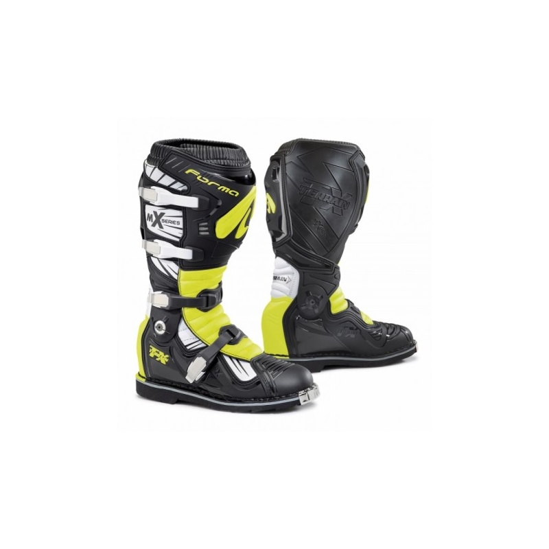 Buty motocyklowe Forma Terrain TX czarno-biało-fluo żółte wyprzedaż
