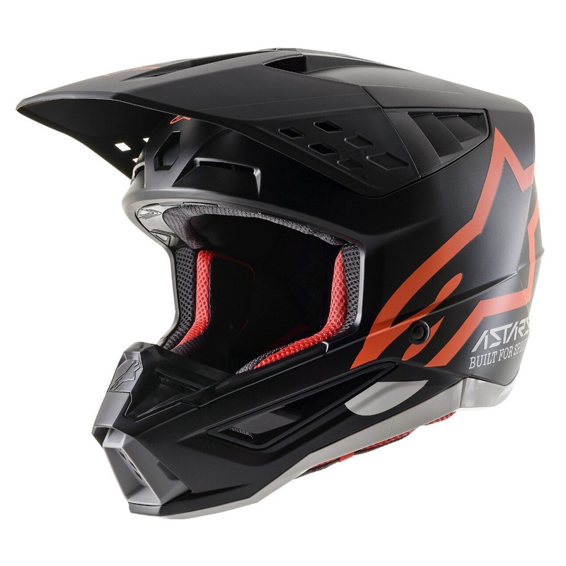 Kask motocrossowy Alpinestars S-M5 Compass w kolorze czarno-fluo pomarańczowym