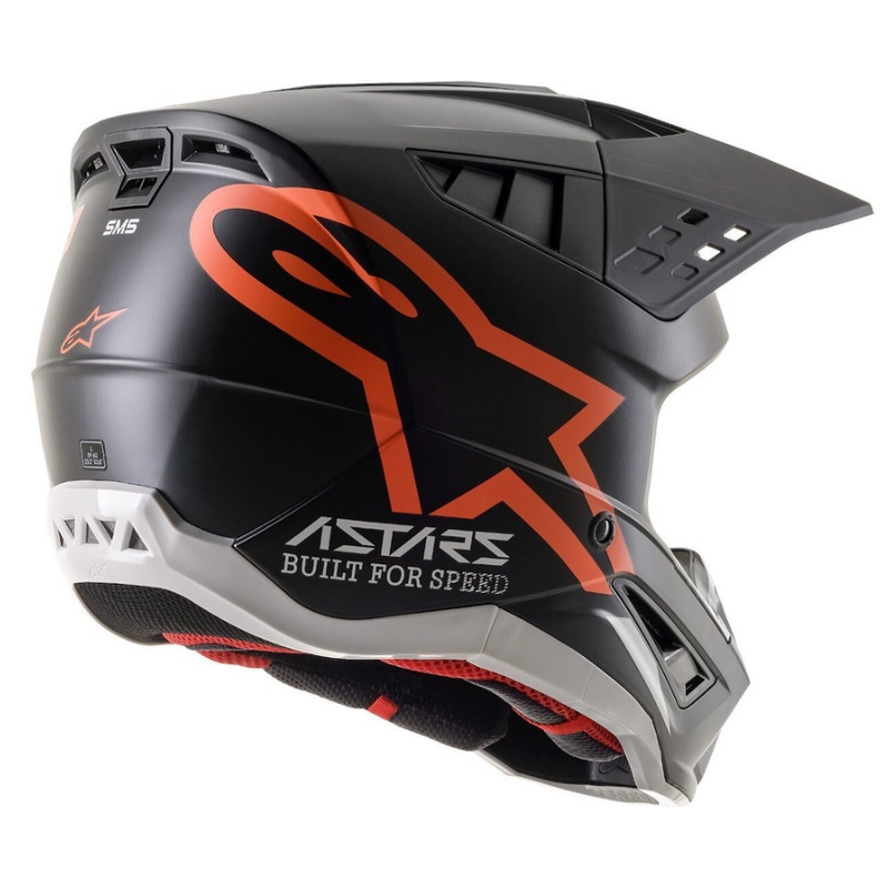 Kask motocrossowy Alpinestars S-M5 Compass w kolorze czarno-fluo pomarańczowym
