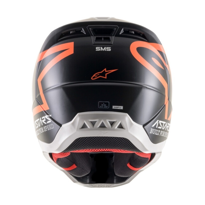 Kask motocrossowy Alpinestars S-M5 Compass w kolorze czarno-fluo pomarańczowym