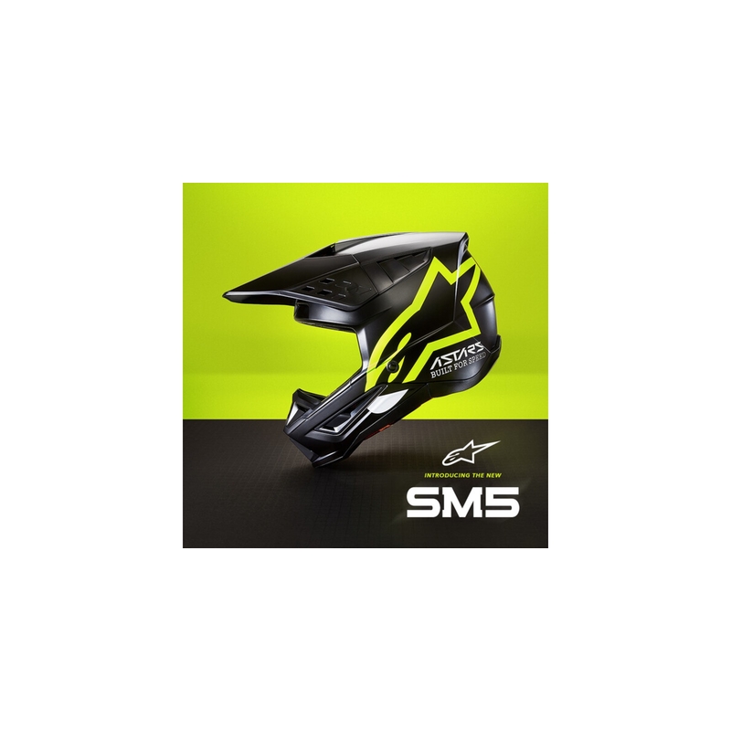 Kask motocrossowy Alpinestars S-M5 Compass w kolorze czarno-fluo żółtym
