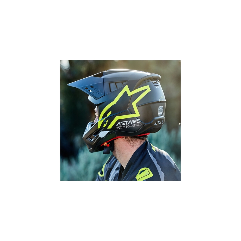 Kask motocrossowy Alpinestars S-M5 Compass w kolorze czarno-fluo żółtym