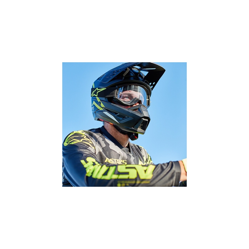 Kask motocrossowy Alpinestars S-M5 Compass w kolorze czarno-fluo żółtym