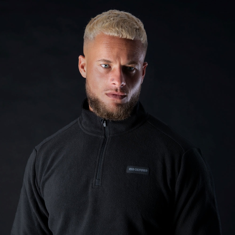 Wkładka termiczna do kurtki Oxford Advanced Micro Fleece 1/2 Neck w kolorze czarnym