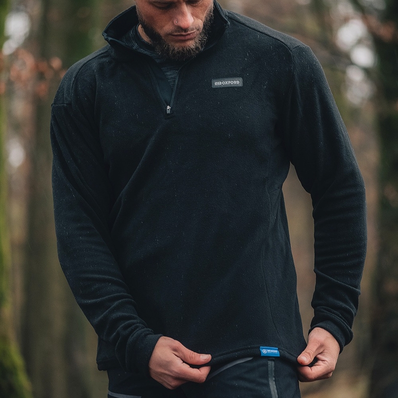 Wkładka termiczna do kurtki Oxford Advanced Micro Fleece 1/2 Neck w kolorze czarnym