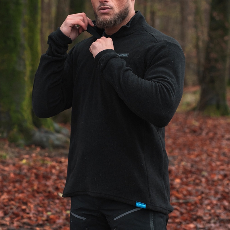 Wkładka termiczna do kurtki Oxford Advanced Micro Fleece 1/2 Neck w kolorze czarnym