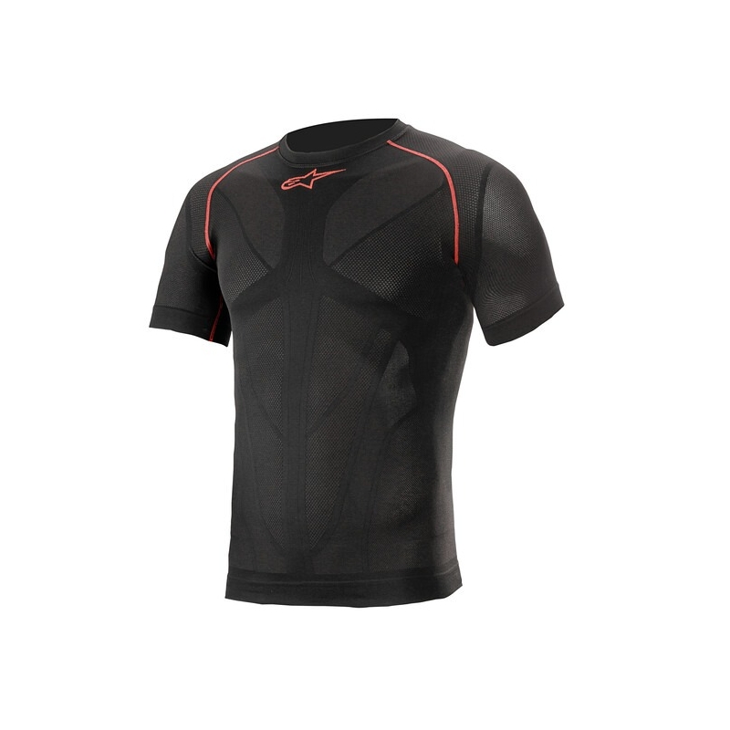 Koszulka termoaktywna z krótkim rękawem Alpinestars Ride Tech Summer czarno-czerwona