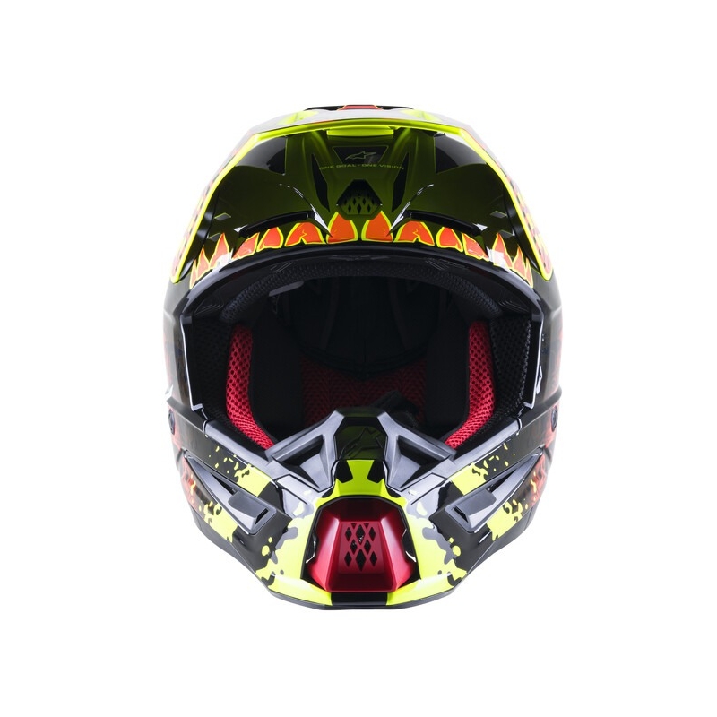 Kask motocrossowy Alpinestars S-M5 Solar Flare fluo żółto-fluo czerwono-czarny