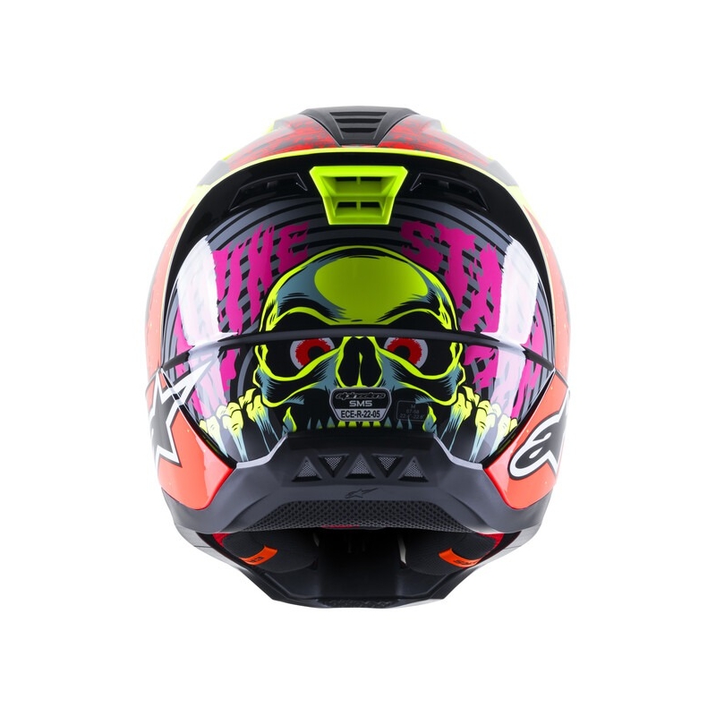Kask motocrossowy Alpinestars S-M5 Solar Flare fluo żółto-fluo czerwono-czarny