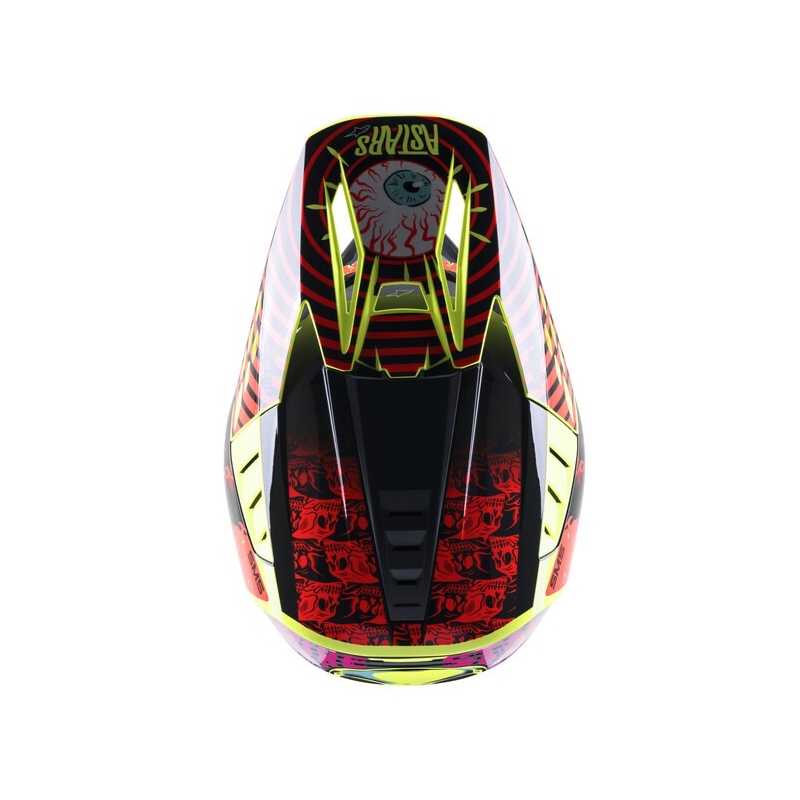 Kask motocrossowy Alpinestars S-M5 Solar Flare fluo żółto-fluo czerwono-czarny