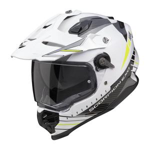Kask enduro Scorpion ADF-9000 Air Feat matowy biało-czarno-fluo żółty