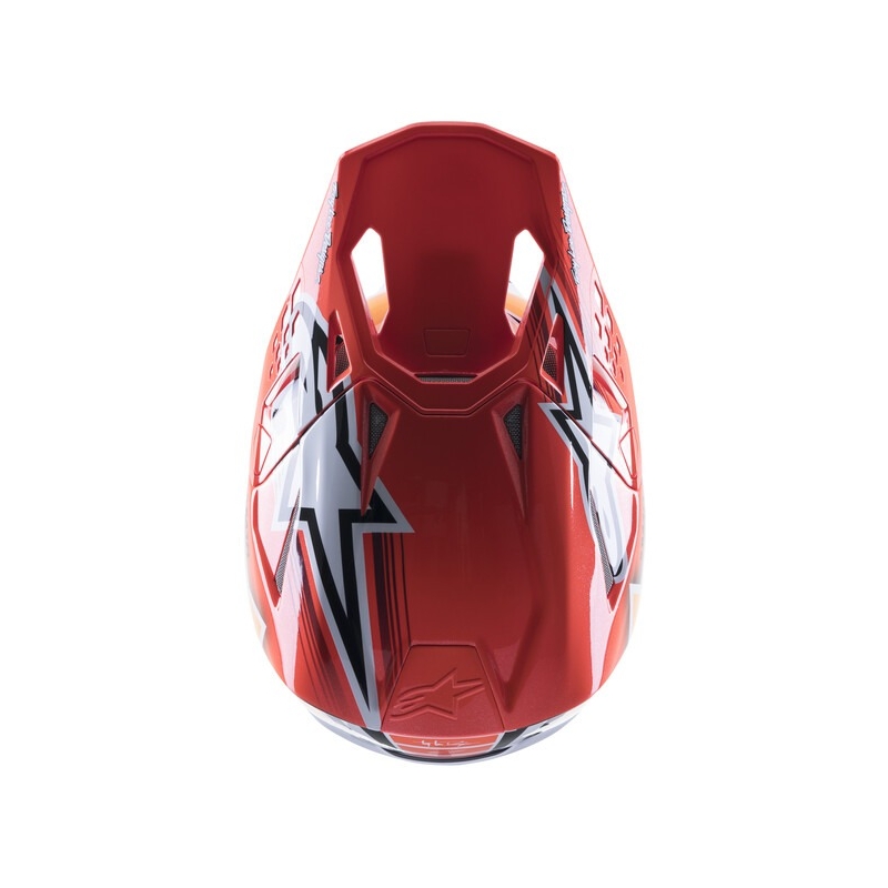 Kask motocrossowy Alpinestars Supertech S-M10 Troy Lee Designs Edition Pomarańczowo-Żółto-Fioletowo-Biały Czarny