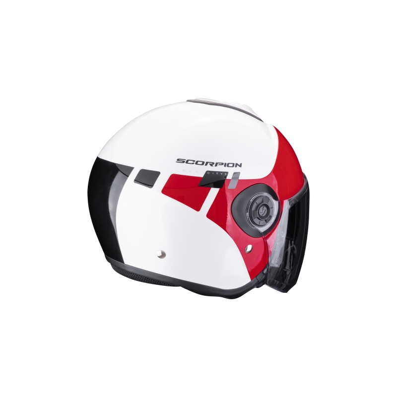 Kask otwarty Scorpion EXO-CITY II Mall biało-czerwony wyprzedaż