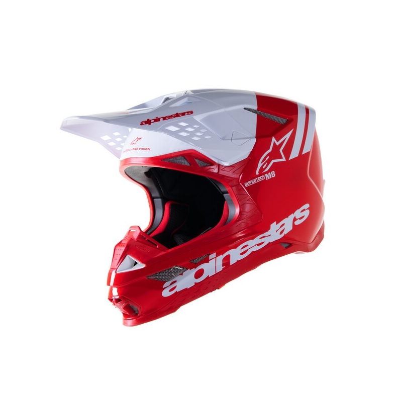 Kask motocrossowy Alpinestars Supertech S-M8 Radium 2 czerwono-biały