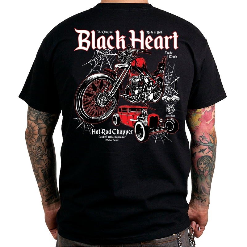 Koszulka Black Heart Hot Rod Chopper wyprzedaż