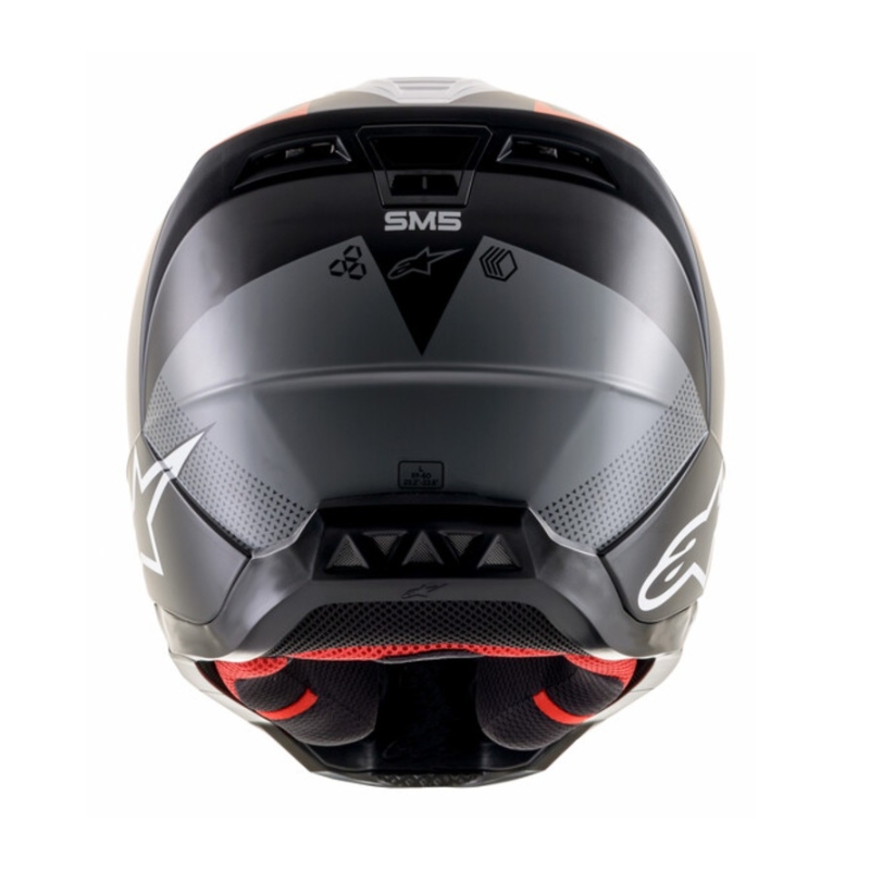 Kask motocrossowy Alpinestars S-M5 Rayon czarno-biało-fluo pomarańczowy matowy