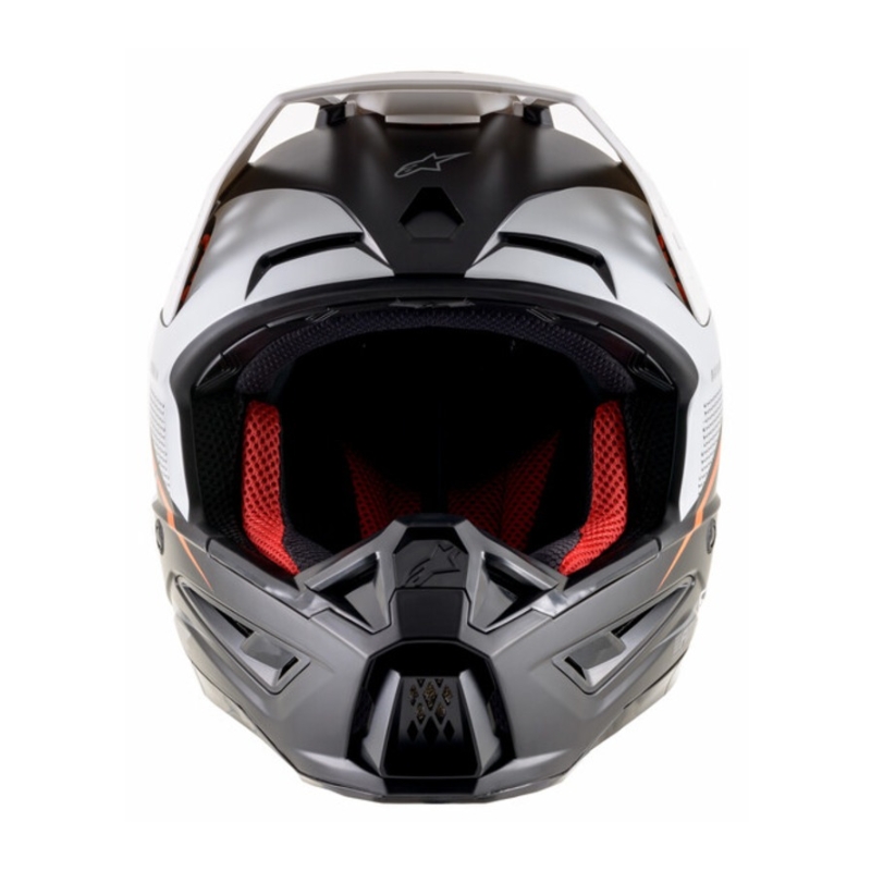 Kask motocrossowy Alpinestars S-M5 Rayon czarno-biało-fluo pomarańczowy matowy