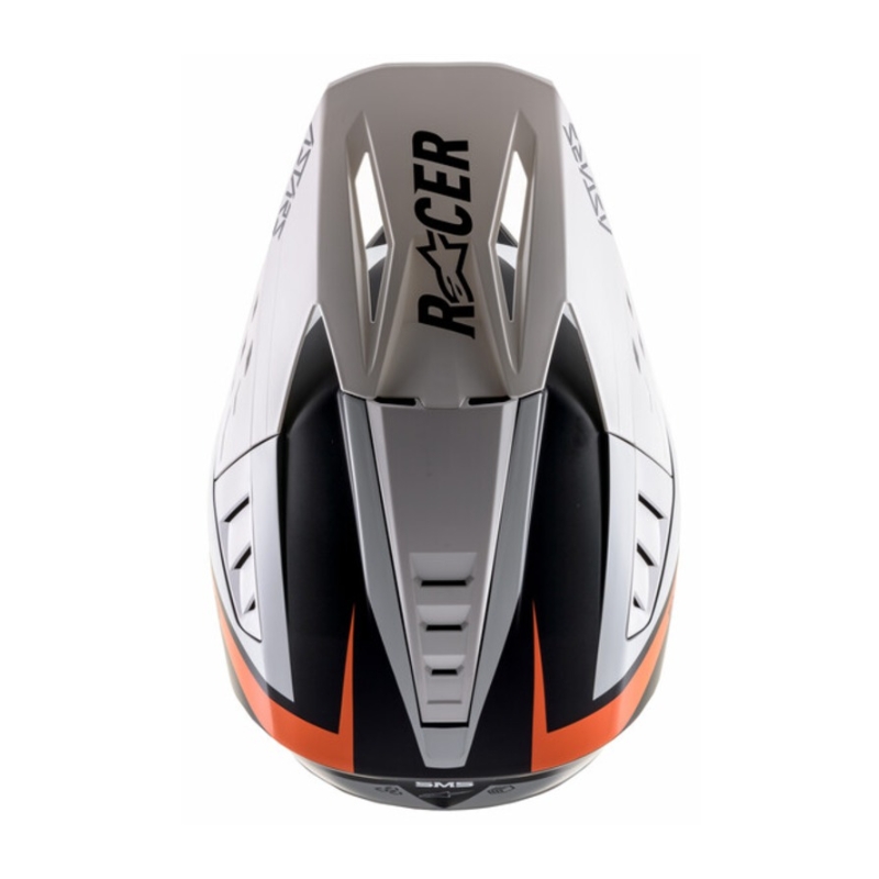 Kask motocrossowy Alpinestars S-M5 Rayon czarno-biało-fluo pomarańczowy matowy