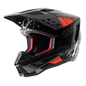 Kask motocrossowy Alpinestars S-M5 Rover antracytowo-fluo czerwono-kamuflaż szary