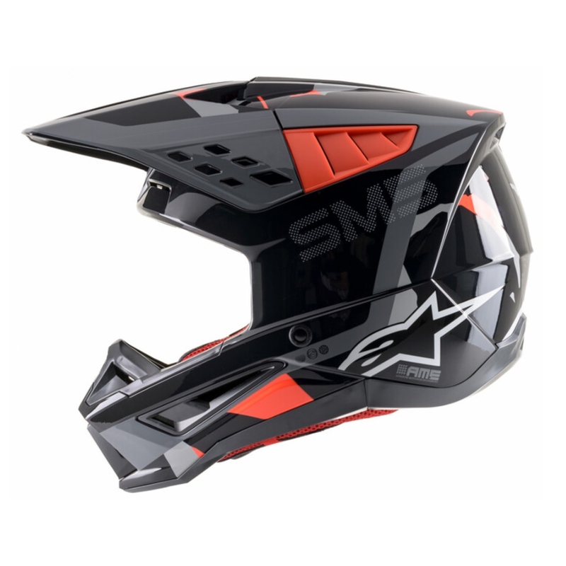 Kask motocrossowy Alpinestars S-M5 Rover antracytowo-fluo czerwono-kamuflaż szary