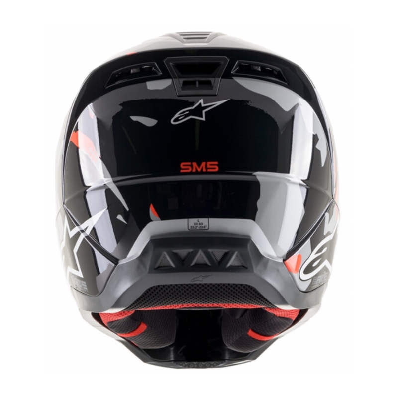 Kask motocrossowy Alpinestars S-M5 Rover antracytowo-fluo czerwono-kamuflaż szary