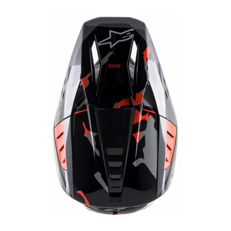 Kask motocrossowy Alpinestars S-M5 Rover antracytowo-fluo czerwono-kamuflaż szary