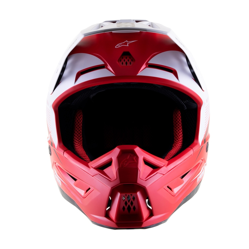 Kask motocrossowy Alpinestars S-M5 Rayon czerwono-biało-czarny matowy