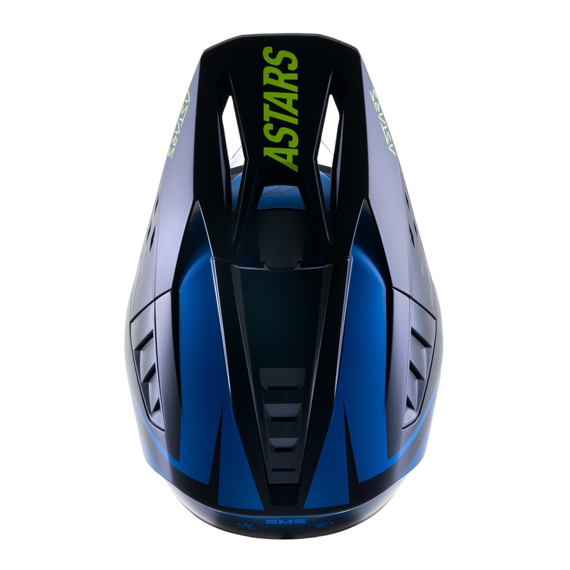 Kask motocrossowy Alpinestars S-M5 Rayon niebiesko-fluo żółto-biało-czarny matowy