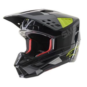 Kask motocrossowy Alpinestars S-M5 Rover antracytowo-fluo żółto-kamuflaż szary