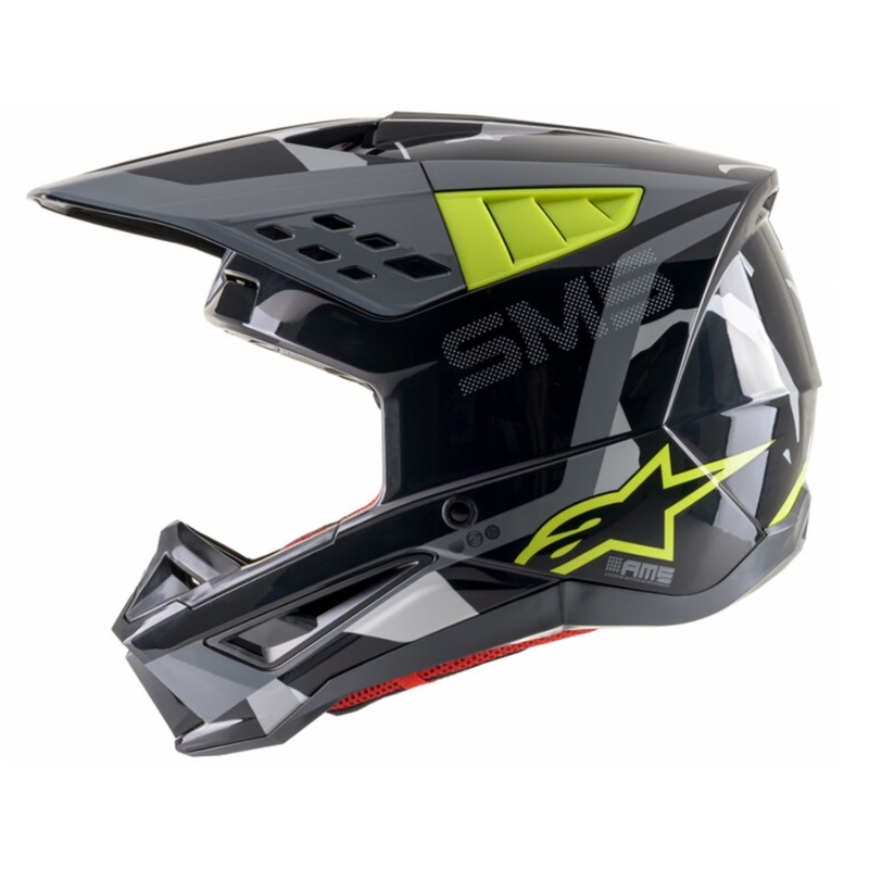 Kask motocrossowy Alpinestars S-M5 Rover antracytowo-fluo żółto-kamuflaż szary