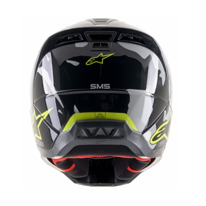 Kask motocrossowy Alpinestars S-M5 Rover antracytowo-fluo żółto-kamuflaż szary