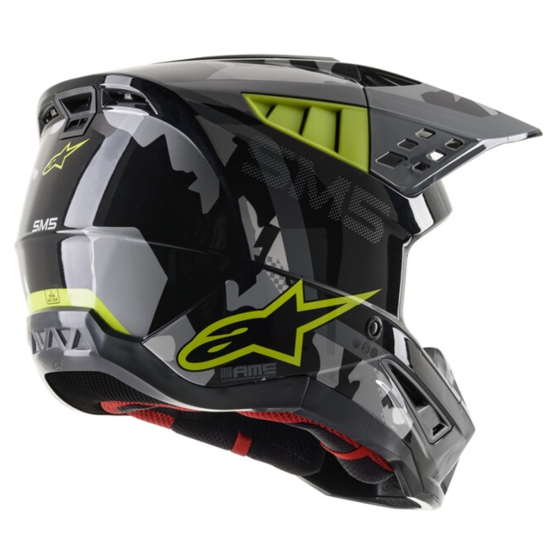 Kask motocrossowy Alpinestars S-M5 Rover antracytowo-fluo żółto-kamuflaż szary