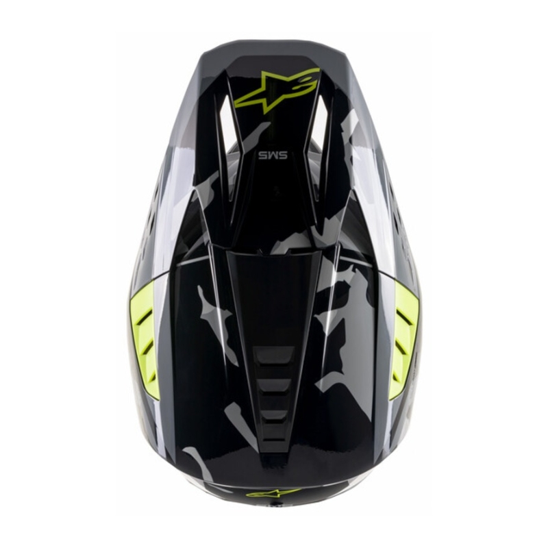 Kask motocrossowy Alpinestars S-M5 Rover antracytowo-fluo żółto-kamuflaż szary