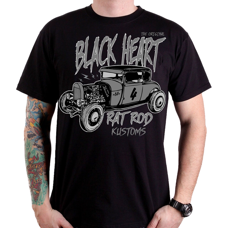 Koszulka Black Heart Rat Rod Kustom wyprzedaż