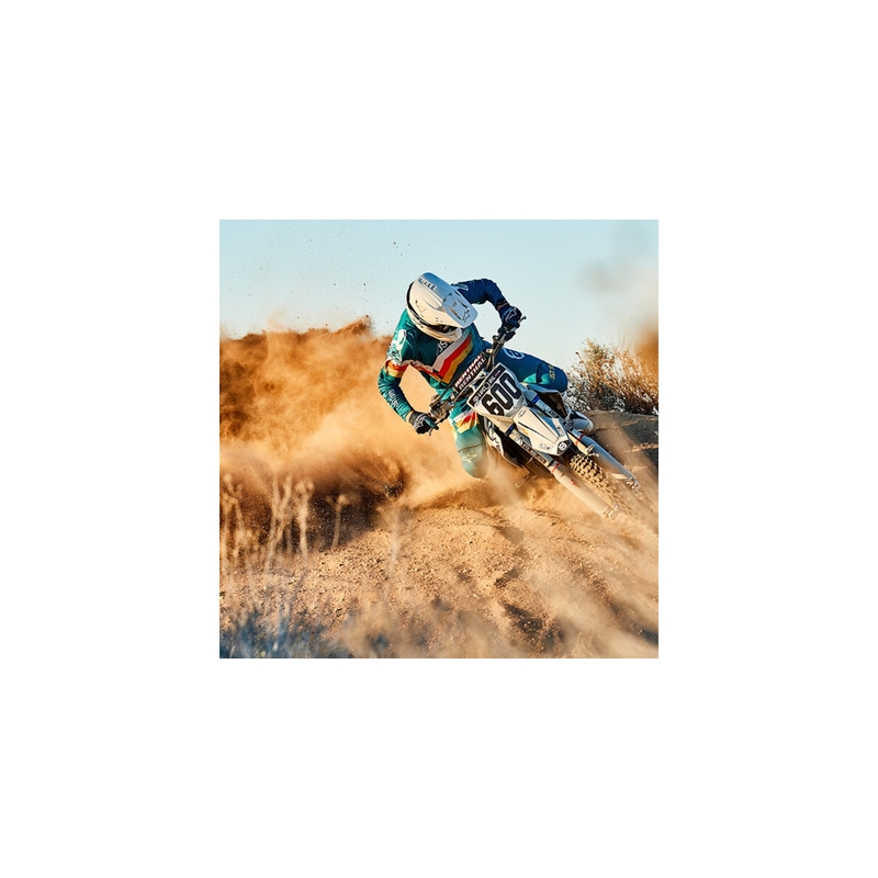 Alpinestars S-M5 Solidny, biały, błyszczący kask motocrossowy