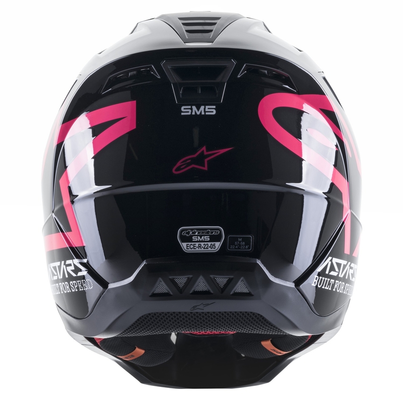 Kask motocrossowy Alpinestars S-M5 Compass czarno-różowy