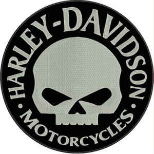 Naszywka HD Motorcycles w kolorze czarno-białym
