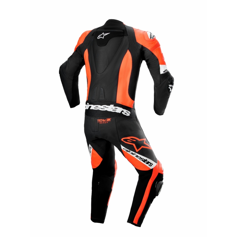 Skórzany kombinezon motocyklowy Alpinestars Missile 2 Ward w kolorze czarno-fluo czerwono-białym