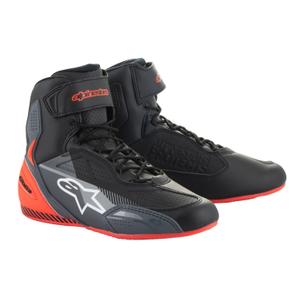 Buty motocyklowe Alpinestars Faster-3 czarno-szaro-fluo-czerwone