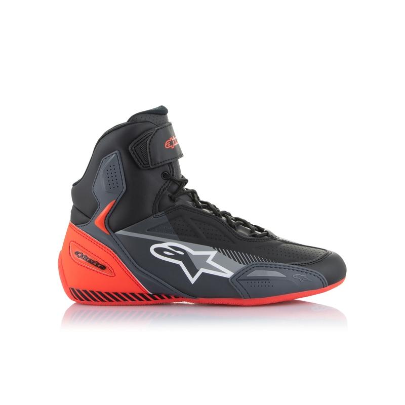 Buty motocyklowe Alpinestars Faster-3 czarno-szaro-fluo-czerwone