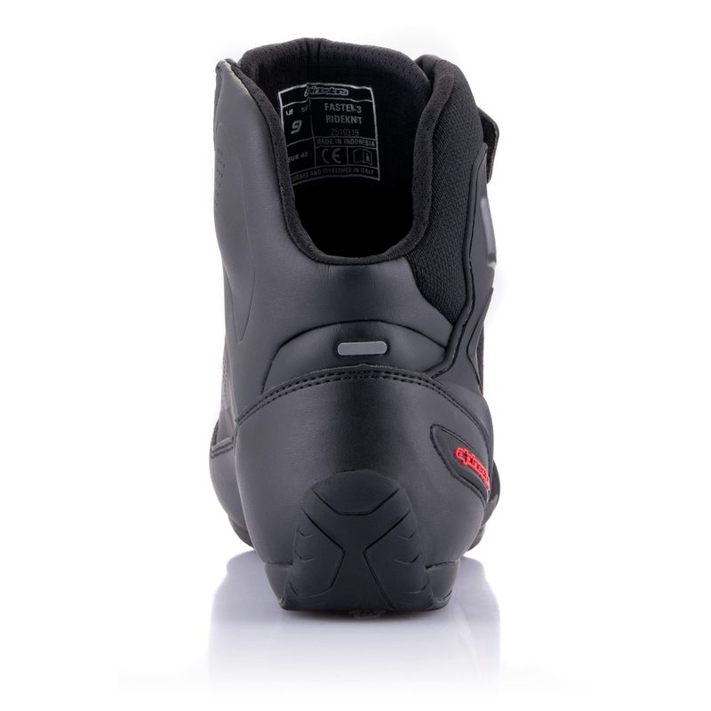 Buty motocyklowe Alpinestars Faster-3 Rideknit czarno-ciemnoszaro-czerwone