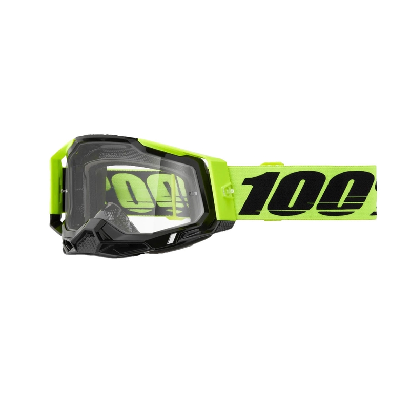 Gogle motocrossowe 100% RACECRAFT 2 fluo yellow (clear plexi)