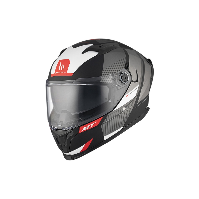 Kask motocyklowy integralny MT BRAKER SV Chento BO matowy czarno-szaro-biały